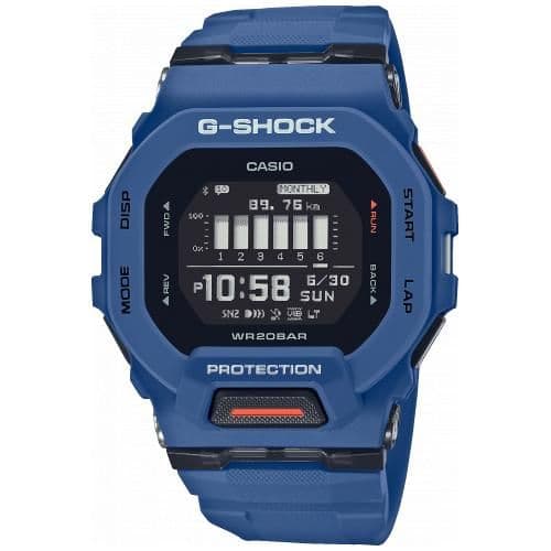 GBD-200-2ER Casio Blue Watch G Shock Men's Rubber Strap Digital