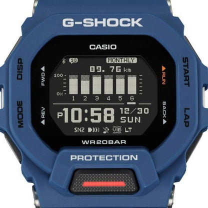 GBD-200-2ER Casio Blue Watch G Shock Men's Rubber Strap Digital