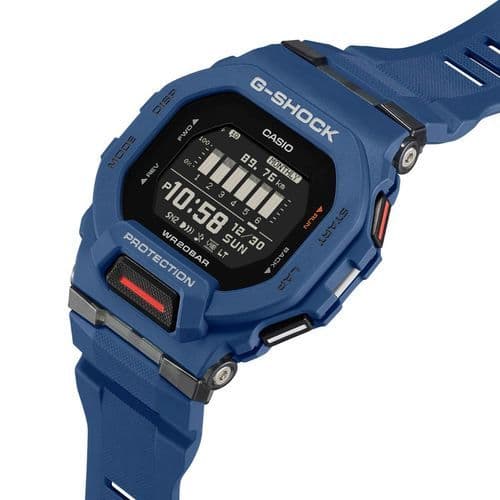 GBD-200-2ER Casio Blue Watch G Shock Men's Rubber Strap Digital