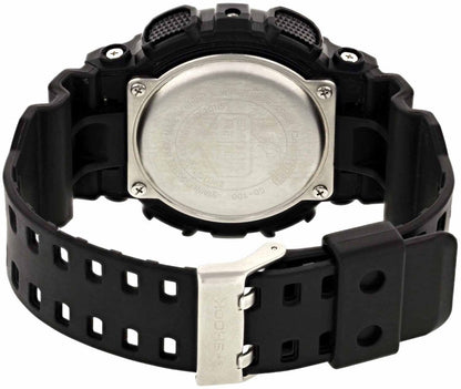 GD-100-1AER casio g shock black round digital rubber strap watch