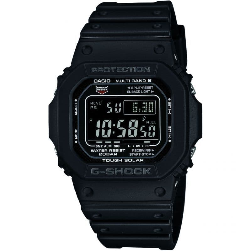 GW-M5610-1BER Casio Watch G Shock Men's Black Rubber Strap Digital With Silver Coloured Numbers
