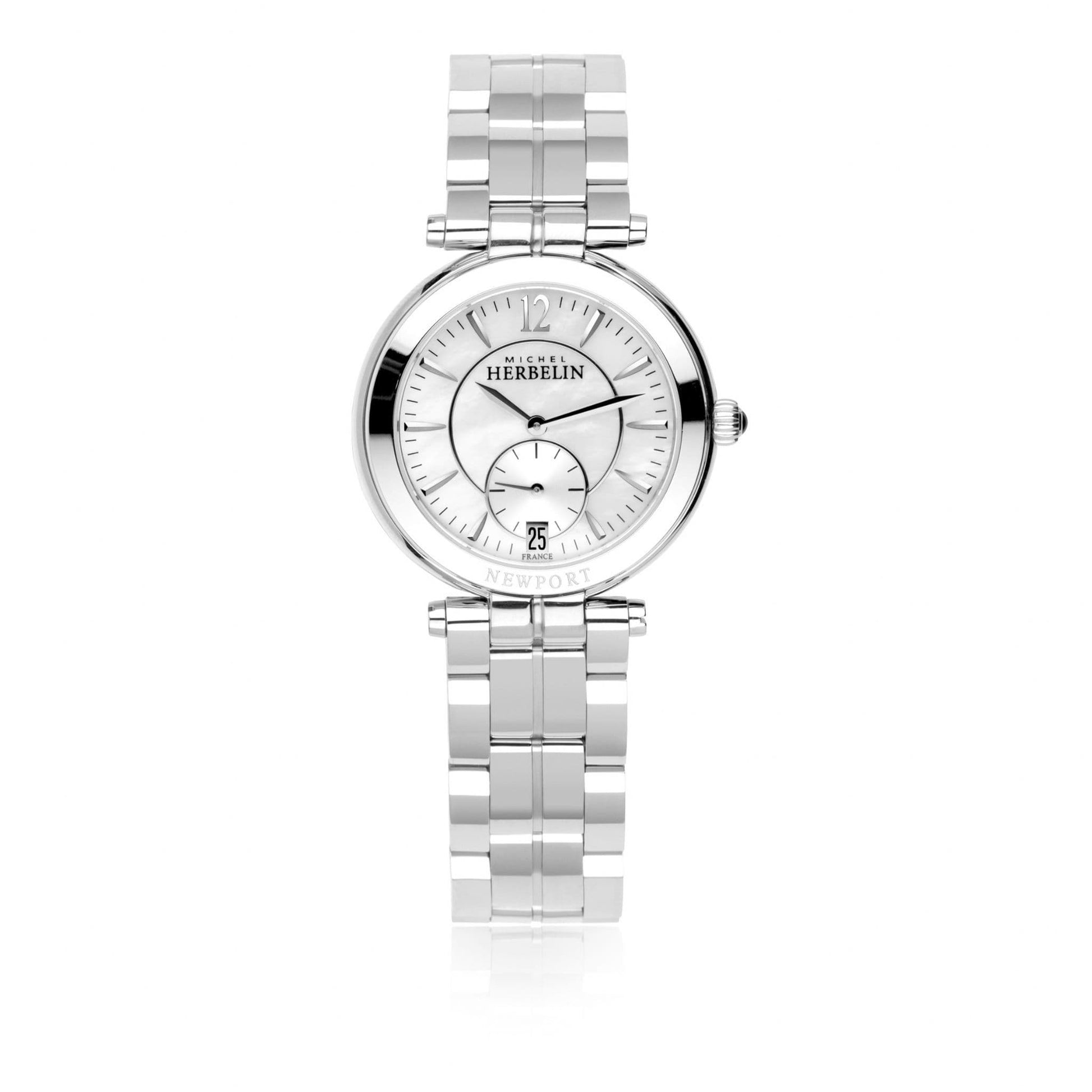 Ladies Michel Herbelin Newport Classics Stainless Steel Round Bracelet Watch 18384/B19