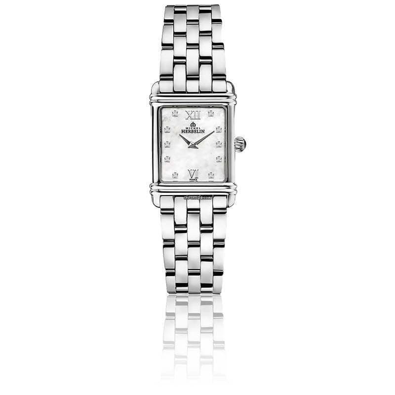 Ladies Michel Herbelin Perles Stainless Steel Bracelet Watch With Mother Of Pearl Dial 17478/59B2