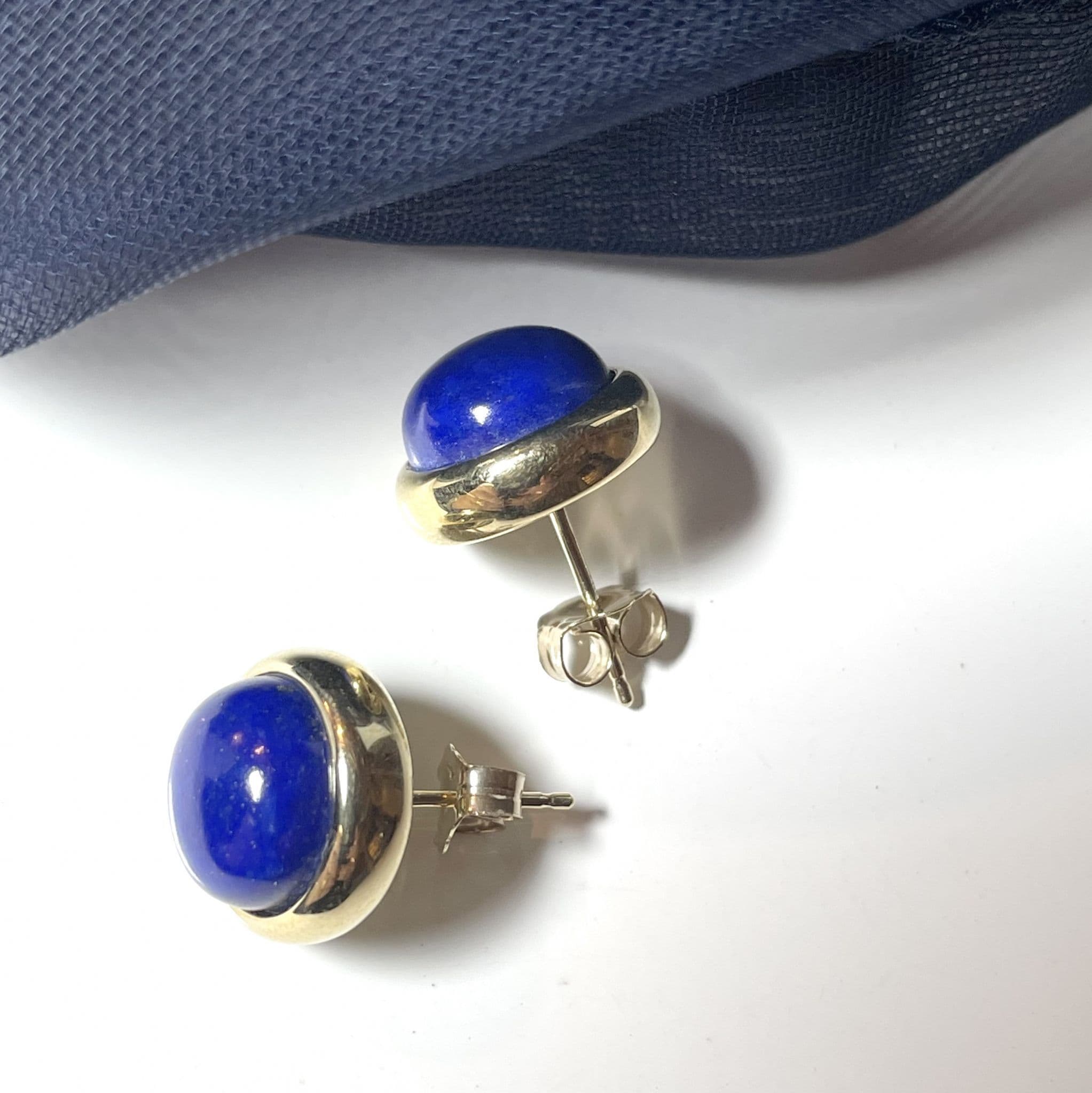 Blue lapis deals stud earrings