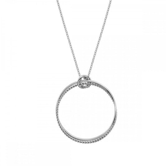Large Round Sterling Silver Unity Statement Circle Pendant DP739