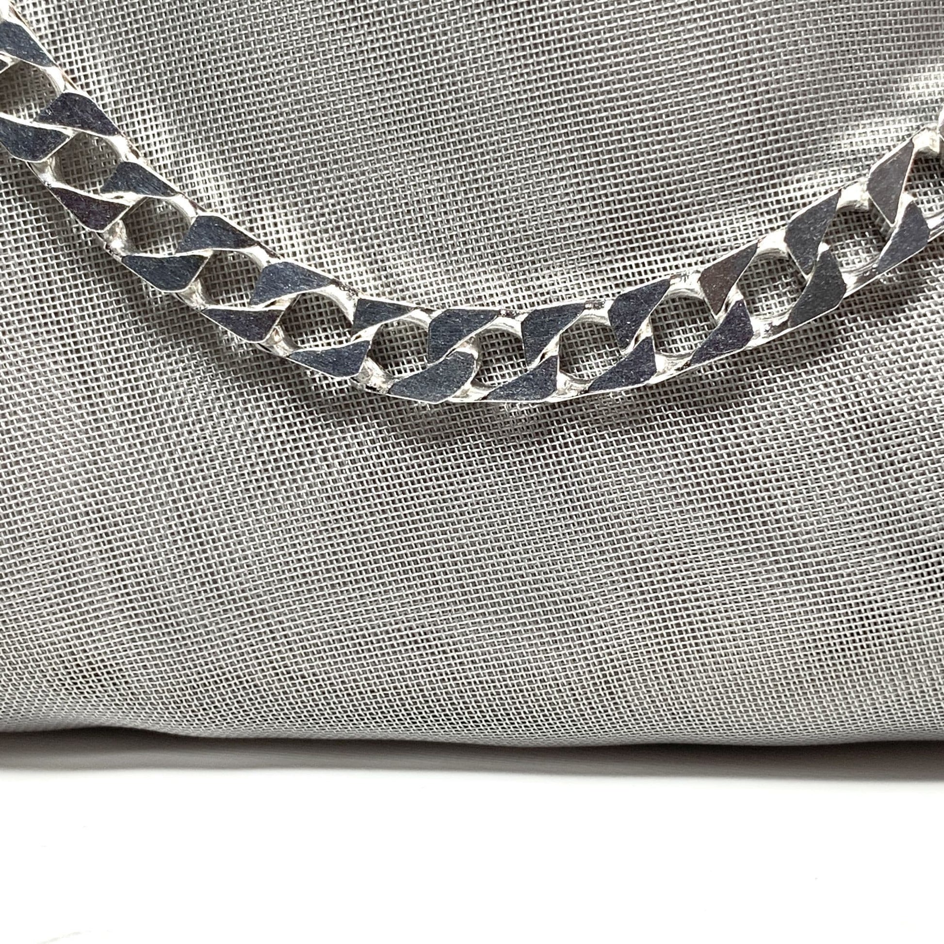 Men's Solid Sterling Silver Square Curb Bracelet