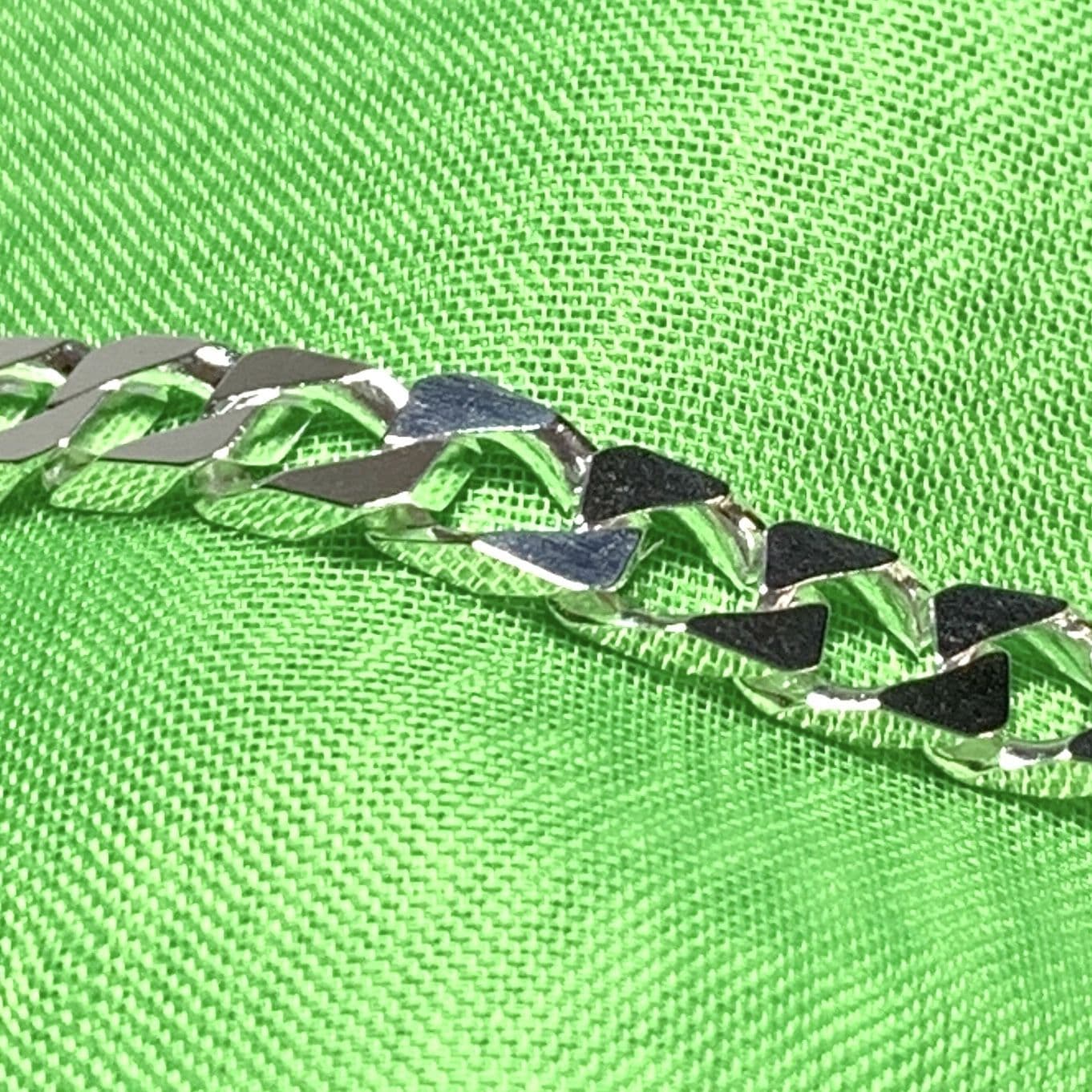 Men's Solid Sterling Silver Square Curb Bracelet