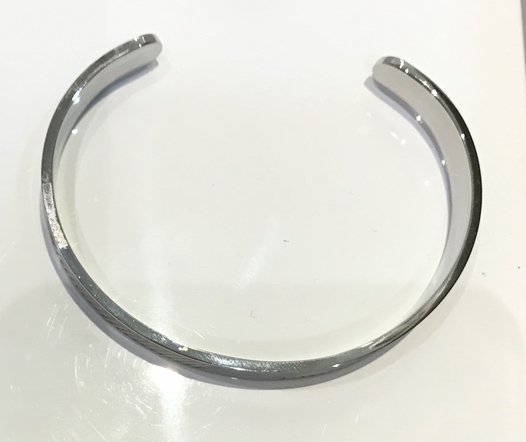 Mens stainless steel hot sale torque bangle