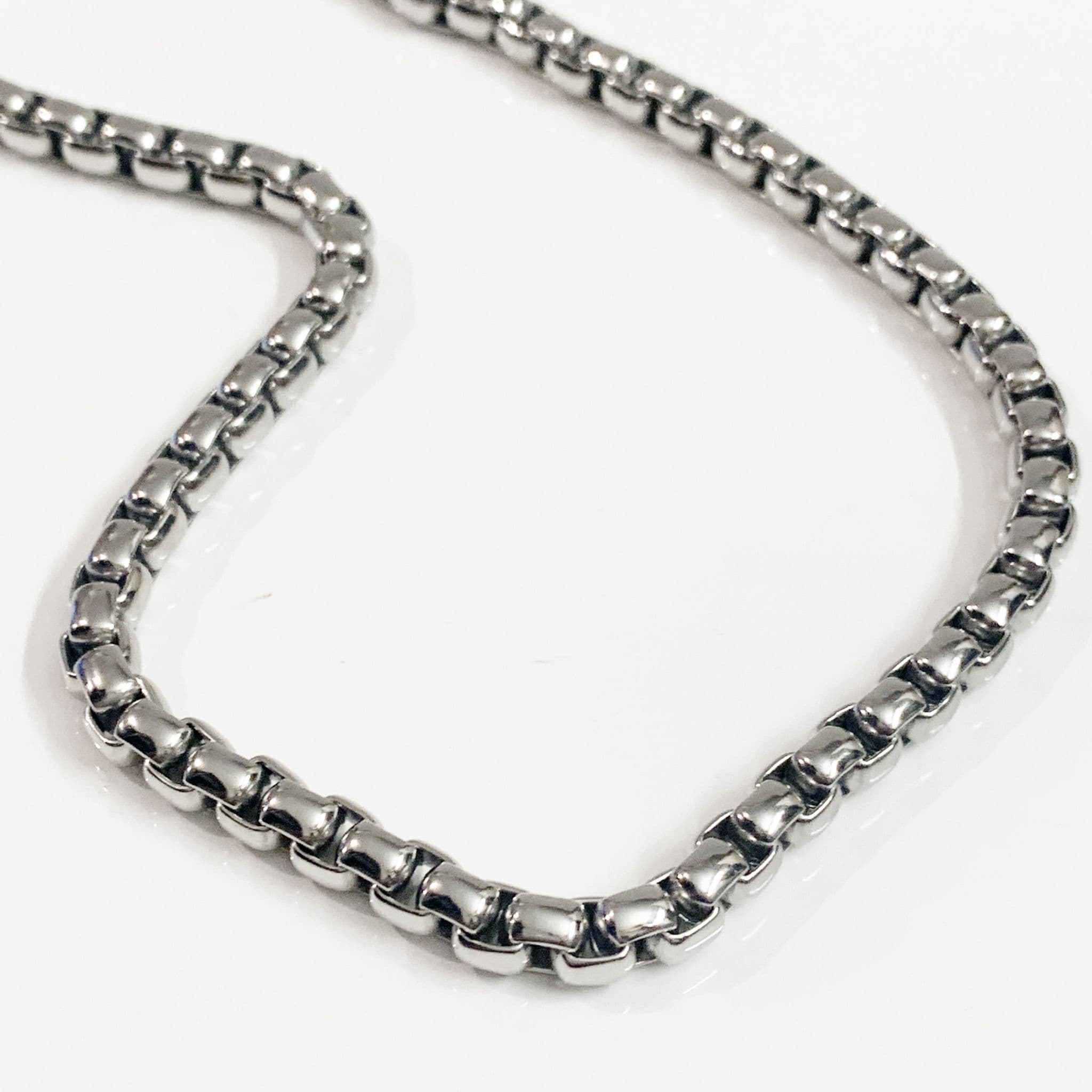 Mens stainless steel necklace on sale uk