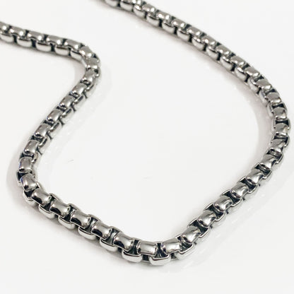 Men's Stainless Steel Oval Belcher Link Chain Necklace