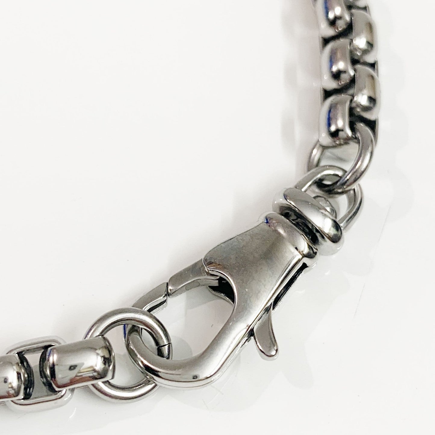 Men's Stainless Steel Oval Belcher Link Chain Necklace