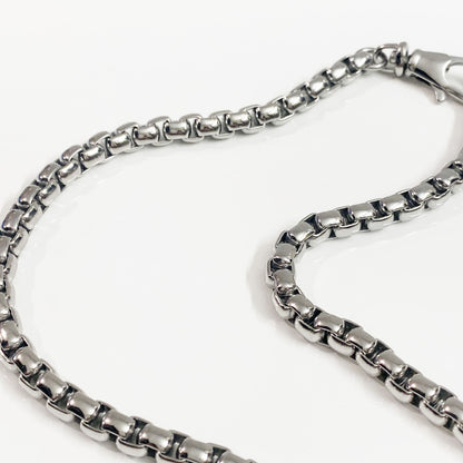 Men's Stainless Steel Oval Belcher Link Chain Necklace