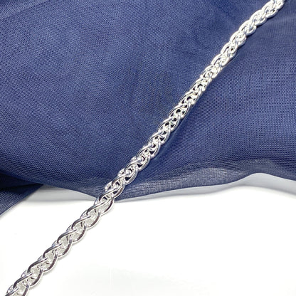 Men's sterling silver round Spiga bracelet 8.5 inches