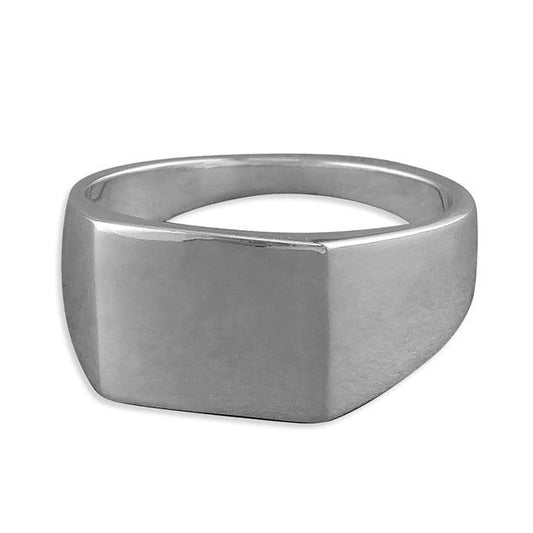 Men's Sterling Silver Square Gents Sterling Silver Signet Ring