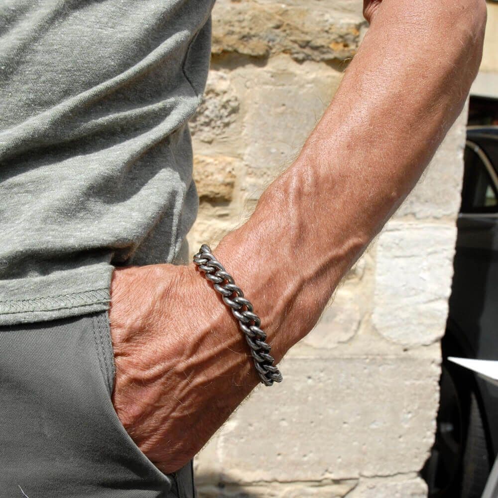 Men's Titanium Heavy Curb Bracelet