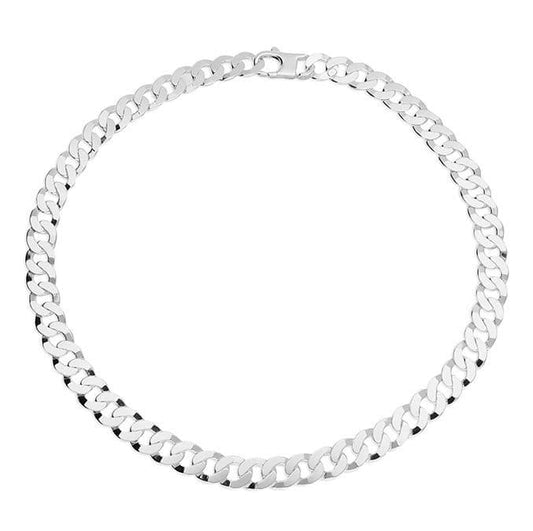 Mens solid sterling silver extra heavyweight curb necklace chain