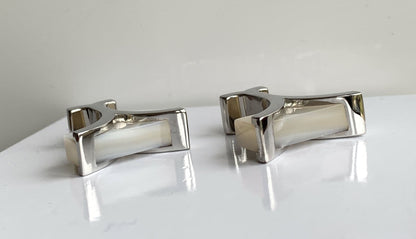 Mother of pearl rectangle cufflinks