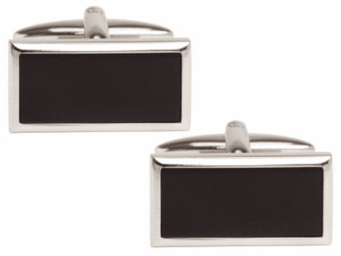 Onyx rectangle black onyx cufflinks