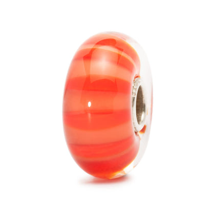 Peach Stripe Glass Trollbeads TGLBE-10137