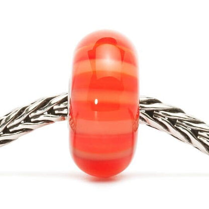 Peach Stripe Glass Trollbeads TGLBE-10137