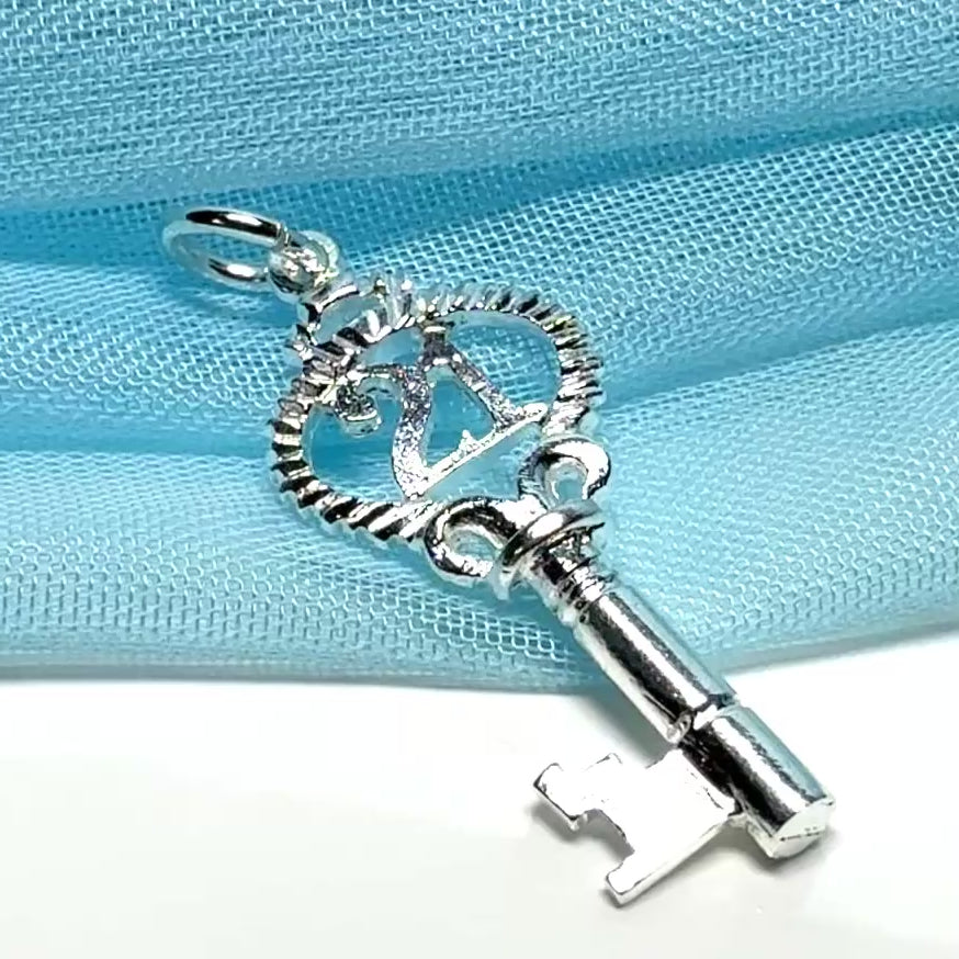 21 Key charm solid sterling silver 21st Birthday present