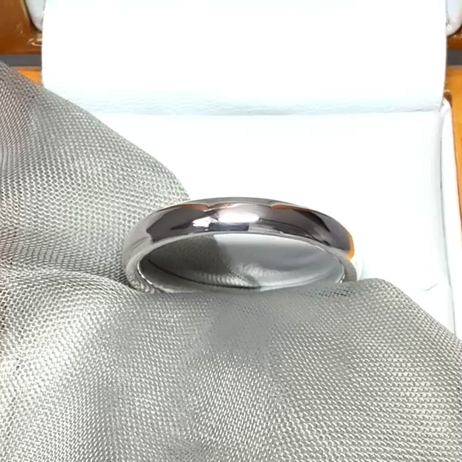 Polished Plain Sterling Silver Wedding Ring 3 mm Wide Rounded