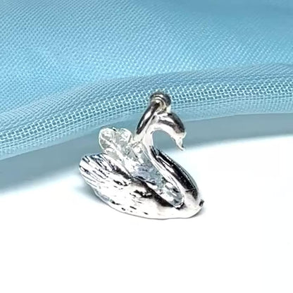 Swan Charm Sterling Silver Charm