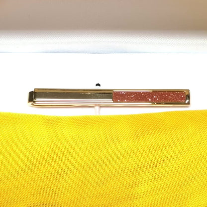 Goldstone gold plated tie bar clip slide