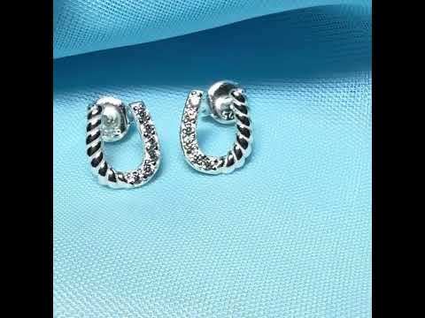 Lucky horseshoe earrings sterling silver