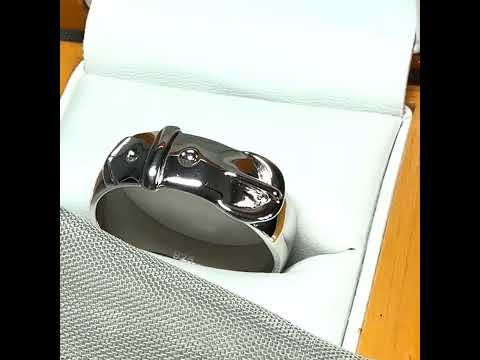 Sold buckle ring sterling silver men’s polished