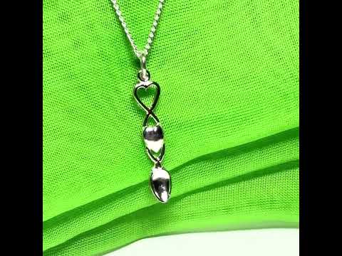Love Spoon Necklace Sterling Silver Pendant