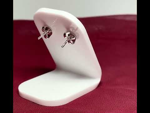 Real red garnet heart shaped stud earrings sterling silver