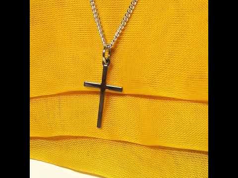 Solid

White gold cross necklace

Plain highly polished finish

26 mm high

12 mm wide

Gift Box Included

A beautiful 9 carat solid white gold solid plain highly polished cross necklace with a round jump ring loop on top to take a chain

Available with a solid 9 carat white gold chain or just as it is, on it’s own

That can be given as the perfect gift for a birthday, an anniversary present or simply a treat for yourself

Complete with a lovely presentation box and with free delivery to the UK available
