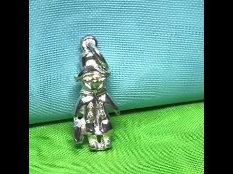 Bear With Suitcase Sterling Silver Charm