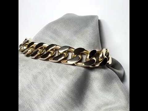 Men's heavy gold plated 8.5 inch curb bracelet