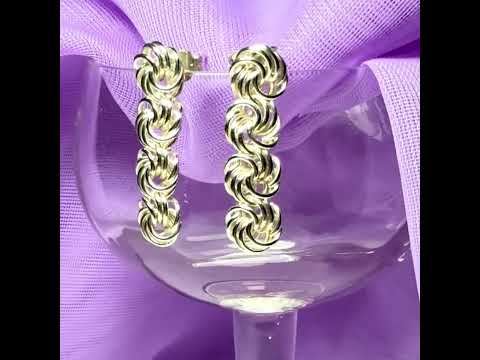 Video of Silver Drop Rope Earrings