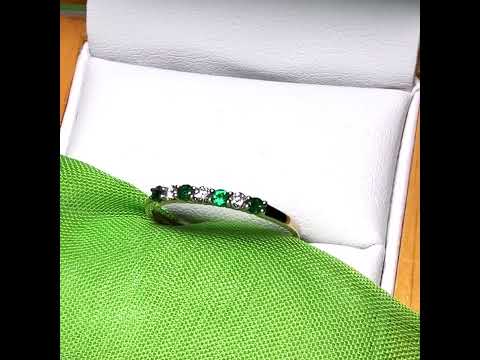 real emerald and diamond eternity ring