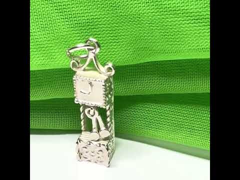 Video of a Grandfather Clock Solid Sterling Silver Charm