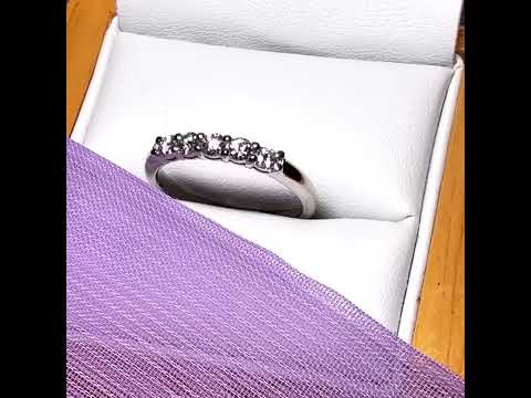 Video of a Platinum real diamond eternity ring claw set 35 points