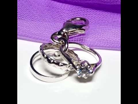 Video of Three Rings Charm Sterling Silver