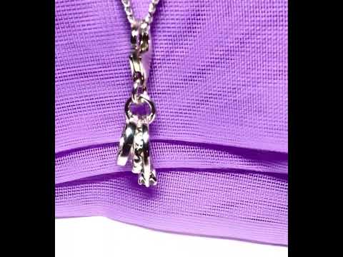 Video of Three Rings Necklace Sterling Silver Charm Pendant