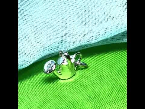 Video of a Sterling Silver Watering Can Solid Charm
