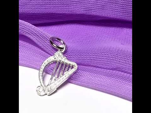 Harp Charm Sterling Silver