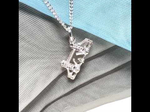 Solid

Sterling silver

Tower Bridge necklace

Gift box included

This is a beautiful solid sterling silver Tower Bridge shaped necklace.

Expertly crafted from genuine solid 925 sterling silver, this elegant Tower Bridge necklace celebrates one of London's most famous and recognisable landmarks. Featuring a finely detailed representation of the iconic bridge, this beautiful pendant captures the charm and architectural beauty of one of Britain's best-loved attractions, making it a wonderful keepsake for yea