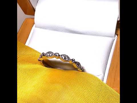 Real round cut diamond eternity ring white gold 17 points