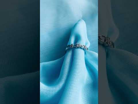 Real aquamarine eternity ring and diamond white gold fancy