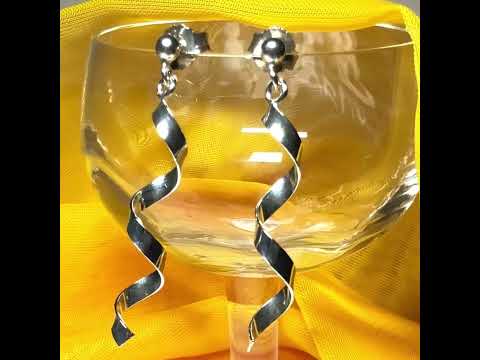 Video of a Fancy swirl drop earrings sterling silver