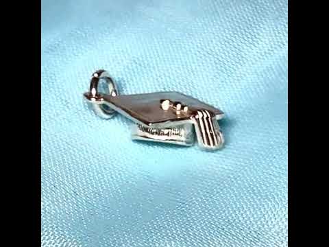 Mortar Board Solid Sterling Silver Graduation Charm