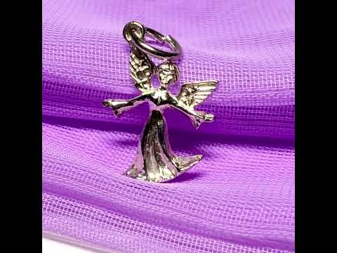 Small Angel Charm Sterling Silver Charm