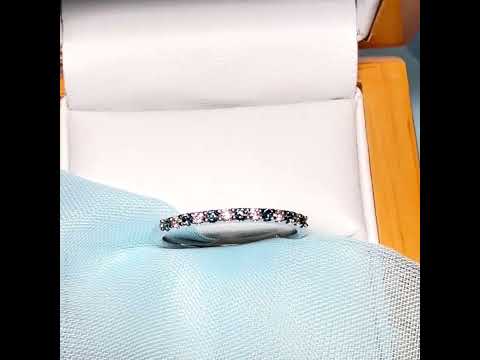 Video of a Real blue diamond eternity ring white gold